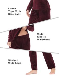 Venta al por mayor de chándales personalizados de terciopelo para mujer moda impermeable deporte de invierno sudor entrenamiento Jogging desgaste con logotipo impreso - Product Image 4