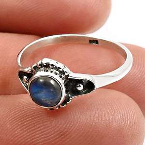 Anillo de Compromiso Étnico con Piedra Lunar Arcoíris Natural, Suministro de Fábrica, Joyería Bohemia de Alta Calidad para Ella a Precio de Mayoreo - Product Image 2