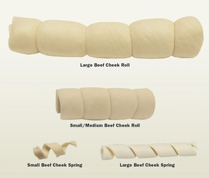 Rouleaux de joues de buffle à l'eau biologique à haute teneur en protéines, dégustation de bœuf, mâche pour chien améliorant la santé buccale et sans danger pour les aliments - Product Image 3