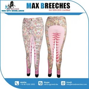 กางเกงขี่ม้าผ้าไนลอนพิมพ์ลายเสื้อผ้ารัดรูปสไตล์ตะวันตกใส่สบายพิมพ์โลโก้ได้ตามต้องการ - Product Image 3