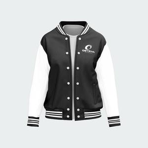 Veste universitaire décontractée pour homme, best-seller, brodée, style streetwear, unie, teinte unie, matelassée pour l'hiver, pour garçons - Product Image 3