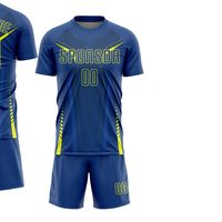 Ensemble de maillots de football personnalisés de style nouveau, uniforme de football unisexe, manches courtes, vêtements de sport d'équipe, respirant, séchage rapide, 100% polyester