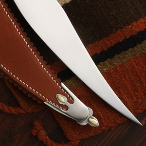 Handmade Bowie <b>Knife</b> Stainless Steel Stylish Wood Handle Camping & Survival <b>Knives</b> With Leather <b>Sheath</b>. - Product Image 3