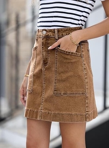 Lightweight <b>Women</b> Denim <b>Skirt</b> Best Material Hot Selling Top Trending Available in Wholesale Price Denim <b>Skirt</b> with Custom Logo - Product Image 4