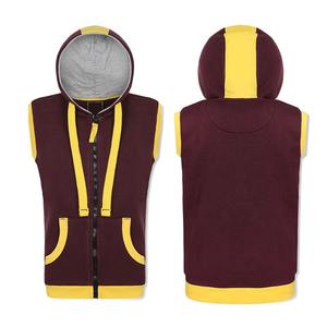 Offre Spéciale sans manches débardeur hommes T-shirt décontracté couleur unie à capuche à lacets T-shirt Hip Hop hommes sweat hommes gilet de gymnastique - Product Image 4