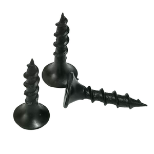 Vis autoperceuses pour plaques de plâtre à tête trompette, phosphatées noires, à filetage grossier et fin - Product Image 1