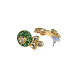 Collier ras-de-cou en perles d'eau douce vertes avec motif floral pour les occasions de mariage - Product Image 3