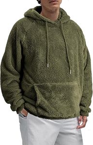 Sudaderas Casuales de Invierno para Hombre, Color Sólido, Poliéster/Algodón, Felpa, Corte Regular con Diseño de Bolsillo, Ecológicas, de Secado Rápido y Transpirables - Product Image 4