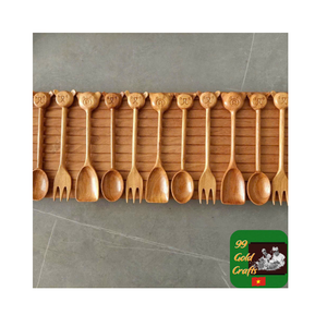 Cuchara de madera elegante hecha de madera natural, ideal para cocinar, revolver y servir, utensilios ecológicos duraderos hechos a mano - Product Image 3