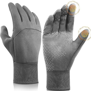 Gants de course ultra minces à doigt complet Écran tactile Athlétique Hiver Meilleur produit Respirant Gants de course élégants - Product Image 1