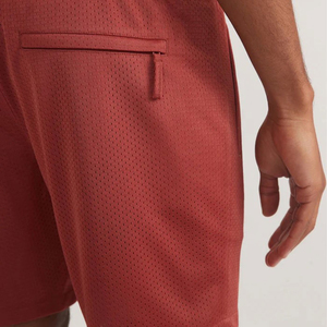 <b>Men's</b> Eco-Friendly Casual <b>Shorts</b> Elastic Waistband Solid <b>Pattern</b> Sublimation Mesh Mid-Waist Plain Dyed Techniques Made Pakistan - Product Image 6