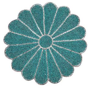 Beautiful Premium Handmade <b>Seed</b> Beads Embroidery Dining Placemats with Customizable Color & Size Wool Embroidery - Product Image 2