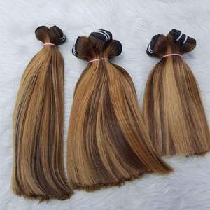 100% paquetes de cabello humano vietnamita Remy de alta calidad extensiones de tejido recto de Color Piano hechas a mano en Vietnam - Product Image 1