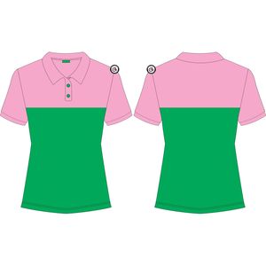 Alpha | Kapa | Polo de la fraternité Alpha Meilleure qualité Imprimé personnalisé Design Femmes Casual Summer Women Polo Shirts - Product Image 4