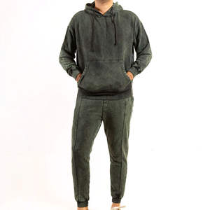 Custom Sun Faded Tracksuits Distressed Sweatpants and Hoodie Set Eco-Friendly Tracksuit Men Hoodie Sets <b>Sweat</b> Suits Joggers Set - Product Image 1