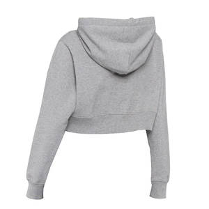 Top corto de poliéster y algodón de alta calidad para mujer, sudaderas con capucha, diseño único y elegante con lavado ácido, espalda con capucha para invierno - Product Image 2