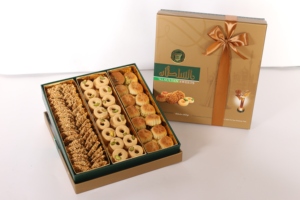 ขนมสุลต่านผสม750gm Nawashif Maamoul Barazek Ghariba ขนม halva เสิร์ฟคุกกี้ Baklava ทำกล่องชา