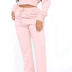 Conjunto Deportivo de Algodón Estampado para Mujer, Sudadera con Capucha de Manga Larga, Pantalones Jogger Transpirables, Talla XL, Atuendo Sólido para Fitness y Ropa de Estar en Casa - Product Image 5