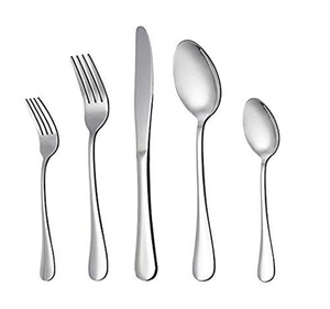 Juego de Cubiertos de Acero Inoxidable Plateado de Moda, Ecológico, Apto para Lavavajillas, Diseño Único para Uso en Restaurantes/Hoteles, Hecho a Mano - Product Image 1