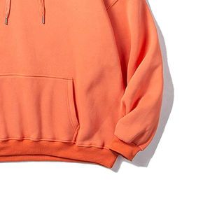 Color naranja hombres nueva moda algodón polar sudaderas con capucha personalizado en blanco liso grueso peso pesado pullover algodón con capucha - Product Image 5