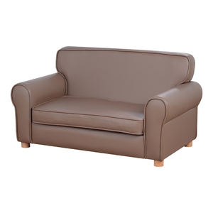 Canapé en cuir PU pour grands enfants, canapé pour enfants, canapé pour tout-petits avec pieds en bois réglables pour enfants de 0 à 6 ans - Product Image 2