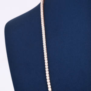 Venta al por mayor el último diseñador de joyería de moda 925 plata esterlina VVS Moissanite diamante personalizable collar de cadena de tenis - Product Image 3