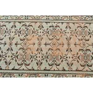 Turkish Rug, 5.4x6.6 ft Vintage Rug, <b>Brown</b> Blue Patchwork <b>Wool</b> Rug - Product Image 5