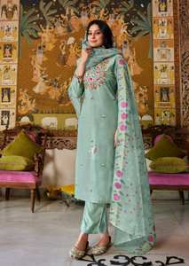 Premium Traditional <b>Salwar</b> <b>Kameez</b> with Muslin Kurti Bottom and Dupatta Available at Wholesale Rate for Casual Wear - Product Image 2