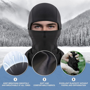 Masque cagoule en peluche avec logo personnalisé, 100% polyester, chaud et respirant pour les sports d'hiver, les aventures en plein air, la pêche, OEM/ODM disponible - Product Image 2