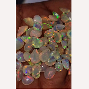 80 piezas de ópalo etíope natural con fuego 8x6mm 9x7mm 10x8mm pera ovalada faceta redonda 95 Cts lote Iroc ventas piedras preciosas corte US $181 - Product Image 3