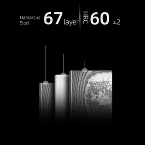 Vente en gros de couteaux de cuisine japonais personnalisés, faits à la main, de haute qualité, OEM et ODM, 67 couches, manche G10, trancheuse de chef - Product Image 4