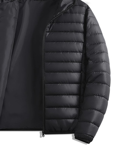 Veste matelassée pour homme avec logo personnalisé, chaude, légère, isolante, imperméable, coupe-vent, tendance hivernale, durable, de haute qualité - Product Image 4