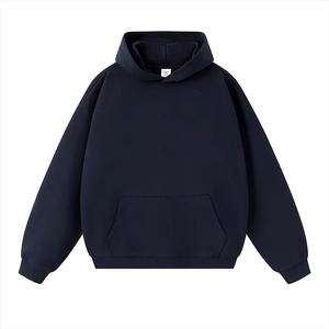 Pull à capuche décontracté unisexe vintage pour hommes 450g coton éponge français surdimensionné épaule tombante ODM grande poche kangourou Applique - Product Image 3