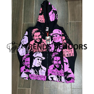 เสื้อฮู้ดสำหรับผู้ชายผ้าฟลีซผ้าฝ้ายพิมพ์ลายดิจิตอลระบายอากาศได้ดีเป็นมิตรกับสิ่งแวดล้อมขนาดใหญ่เหมาะสำหรับฤดูหนาวบริการ OEM - Product Image 2