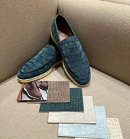 Mocassins décontractés pour hommes en cuir de crocodile 100% artisanal, fabriqués en cuir de crocodile du Nil d'Afrique du Sud