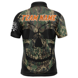 New High Quality Printed Personalized Anti-Bacterial Waterproof <b>Bowling</b> Polo <b>Shirts</b> for Men 100% Polyester Custom Team Bowlers - Product Image 5