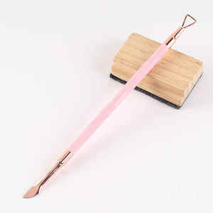 Empujador de cutículas de uñas, herramientas de manicura y pedicura de acero inoxidable, limpiador de uñas - Product Image 5