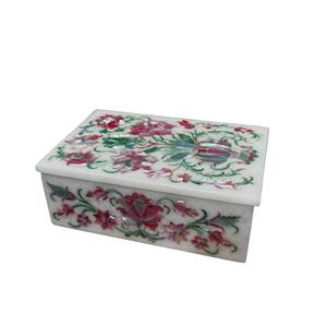 Caja Decorativa de Mármol con Incrustaciones de Latón Hecha a Mano, Organizador de Joyas, Tamaño y Color Personalizables para Regalos Corporativos y de Boda - Product Image 1