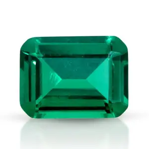 Pierre précieuse d'émeraude de Colombie de forme d'émeraude verte naturelle pour des bijoux pierre de la meilleure qualité pour le produit en vrac d'anneau