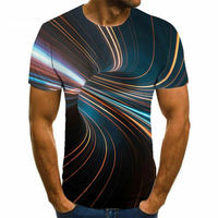 Camiseta de manga corta con estampado 3D informal de verano divertido para hombre, camisetas gráficas con efecto de sublimación