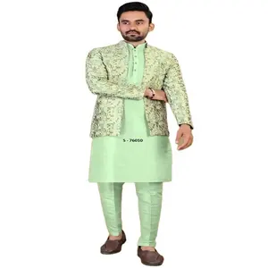 Nuovo pigiama indiano MenKurta abbigliamento etnico pigiama Kurta alla moda dal fornitore indiano ricamo a mano disegni per kurta
