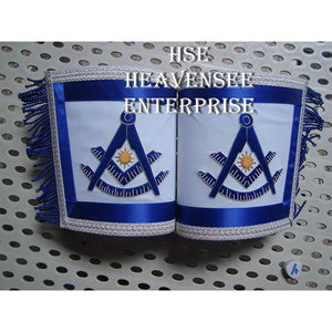 Freemason Sleeve Cuffs Regalia masónica bordada a mano para vestido ceremonial - Product Image 1