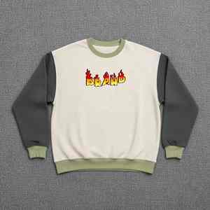 Sudadera de Cuello Redondo para Hombre, de Alta Calidad, para Invierno, Lisa, de Algodón/Poliéster, Transpirable, Cómoda, Elegante, con Hombros Caídos - Product Image 1