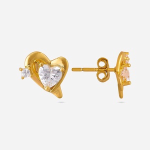92.5 <b>Silver</b> <b>Stud</b> <b>Earrings</b> Heart Shaped 191575 for Gift - Product Image 5