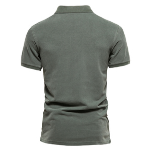 Camiseta de piqué de algodón 100% de peso pesado de verano para hombre, Color sólido impreso en 3D para Polo con función antiarrugas, suministro ODM - Product Image 6