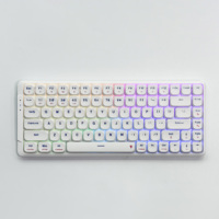 For New Custom ZT84L 84 Keys Hotswappable Two-color ABS Keycap Low Profile Switch Wired USB Gaming Mechanical Keyboard