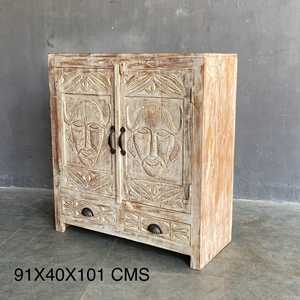 Handmade Carved Wooden Sideboard <b>Rustic</b> and Modern Design Traditional Living Room and Dining Home Furniture - Product Image 4