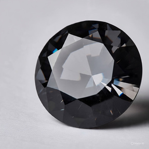 Pierre de moissanite de laboratoire de 8 carats, 13 mm, couleur noire, taille brillante, VVS1, qualité D, pour la fabrication de bijoux - Product Image 3