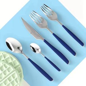 Ensemble de couverts de luxe avec manche bleu pour les occasions spéciales, décoration de table festive et style de table moderne pour la maison - Product Image 1