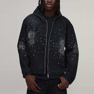 Nuevas Sudaderas con Capucha de Felpa Francesa con Pedrería Térmica Personalizadas para Hombre, Ligeras, para Invierno, Venta al Por Mayor - Product Image 5